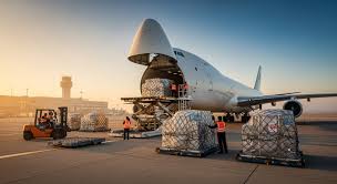Chargement d'un avion cargo, fret aérien