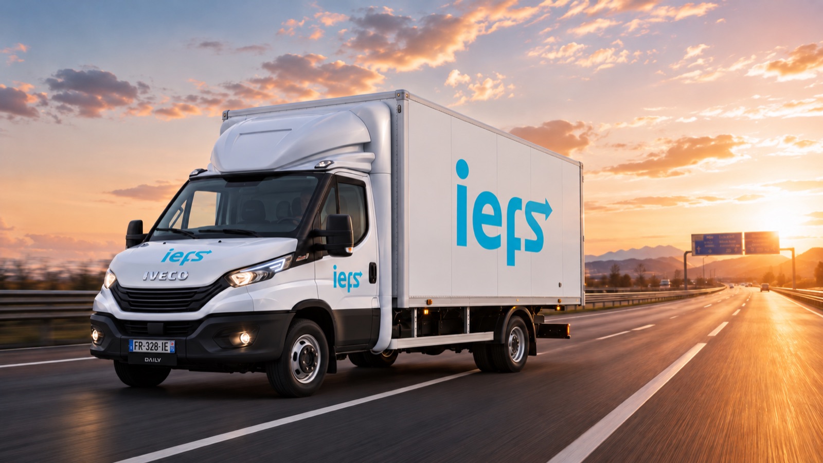Camion IEFS 20 m³ sur autoroute